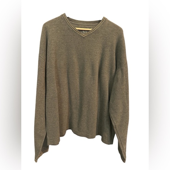 Vintage 90s Abercrombie & Fitch grey v-neck sweater. Size XXL - Picture 1 of 7